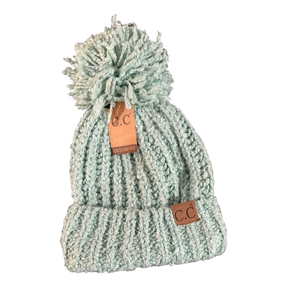 Sea foam green CC pom hat NWT - Picture 6 of 6
